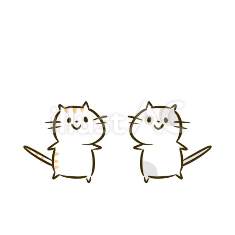 猫 猫,動物,シンプルのイラスト素材