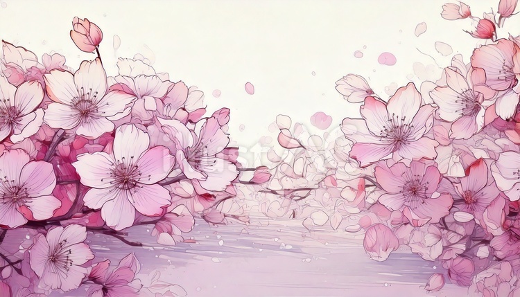 桜 花,植物,花びらのイラスト素材