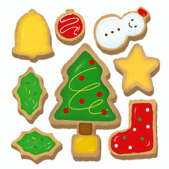 クリスマス アイシングクッキー(セット) クリスマス アイシングクッキー(セット) クリスマス,クッキー,ジンジャーブレッド,セット,かわいい,おしゃれ,色鉛筆,クレヨン,手描き,冬のイラスト素材