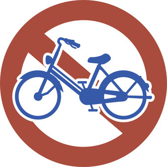自転車進入禁止 自転車進入禁止,交通標識,標識,交通,自転車のイラスト素材