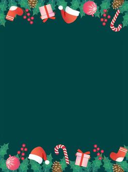 クリスマス、柊のフレーム、背景10 柊,クリスマス,フレーム,背景,ヒイラギ,水彩,手描き,壁紙,枠,飾り枠のイラスト素材