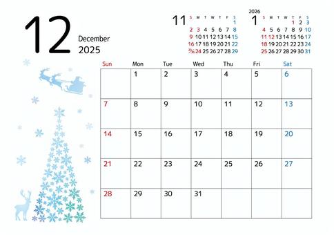 2025年12月カレンダー 2 カレンダー,12月,2025,スケジュール,月間,前月,次月,余白,シンプル,イラストのイラスト素材