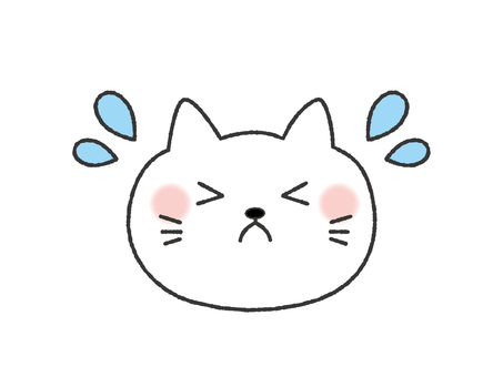 あせる猫 顔のみ