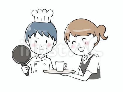 飲食店で働くスタッフ