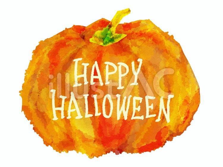 かわいいハロウィンのかぼちゃ　水彩 ハロウィン,秋,水彩のイラスト素材