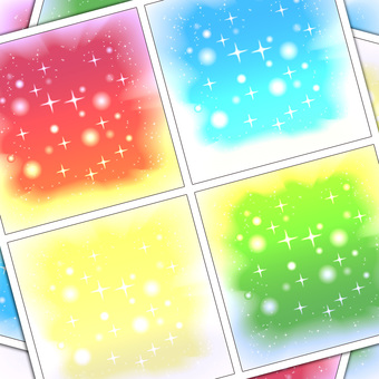 コマ割り　 コマ割り,漫画,星,沢山,淡い,キラキラ,グラデーション,背景のイラスト素材
