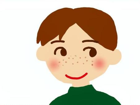 Illustration, веснушки, пятно, мужчина, 