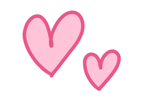 手書きハート(塗り)