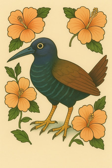 Ryukyu Rail Different Color Style, okinawa, yambarukuina, hibiscus, JPG