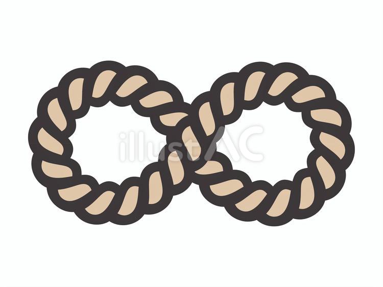 無限大マーク（綱・太）01 無限大,インフィニティ,綱のイラスト素材