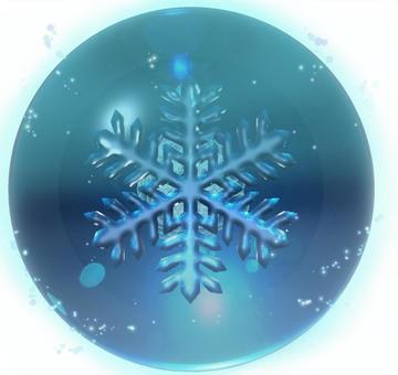 snow crystal ball, snow crystal ball, crystal of snow, orb, sphere,