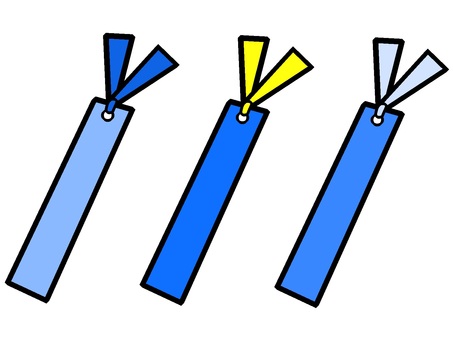 栞のセットアイコン『青』 栞のセットアイコン『青』 栞,本,挟む,頁,目印,モチーフ,カラー,挿絵,素材,アイコンのイラスト素材