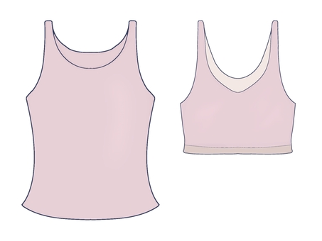女性運動用インナー2種 女性用,レディース,下着,肌着,衣類,タンクトップ,スポーツブラ,インナー,スポーツウェア,フィットネスのイラスト素材