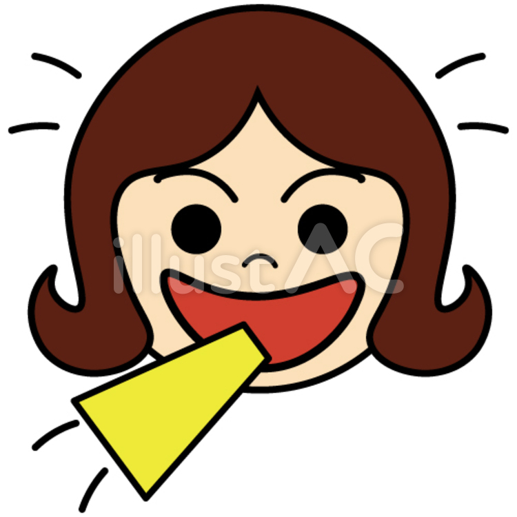 表情１（応援・応援する）日本語教師教材用 応援,応援する,表情のイラスト素材
