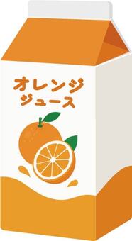 オレンジジュースの紙パック オレンジ,ジュース,紙パック,飲料,果汁,柑橘,果物,容器,ドリンク,ビタミンのイラスト素材
