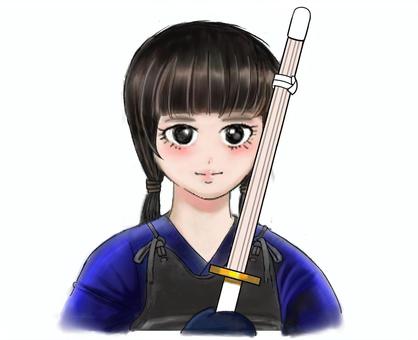 Illustration, kendo, meninas kendo, legal, 