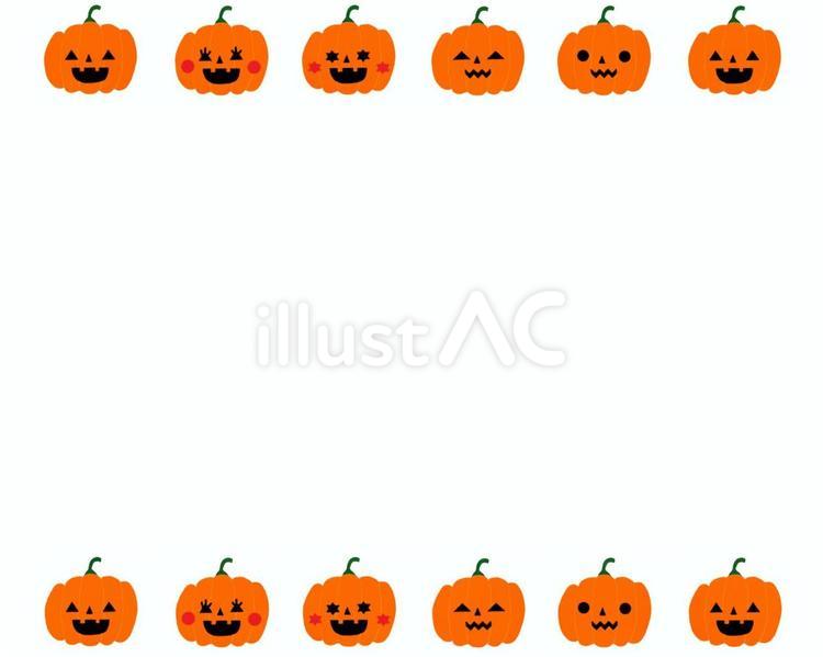 ジャック・オ・ランタン数種類枠。 ハロウィン,ジャックオランタン,秋のイラスト素材