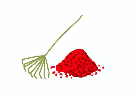 落ち葉集め 落ち葉集め,落ち葉,枯れ葉,秋,熊手,紅葉,10月,11月,掃除,竹のイラスト素材