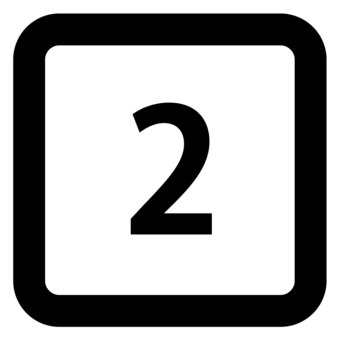 キーボードの「２」 パソコン,キーボード,キー,アイコン,２のイラスト素材