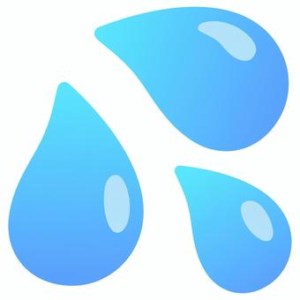 あせあせ　グラデーション　絵文字 汗,汗マーク,あせあせ,水しぶき,水,水滴,絵文字,アイコン,かわいい,白背景のイラスト素材