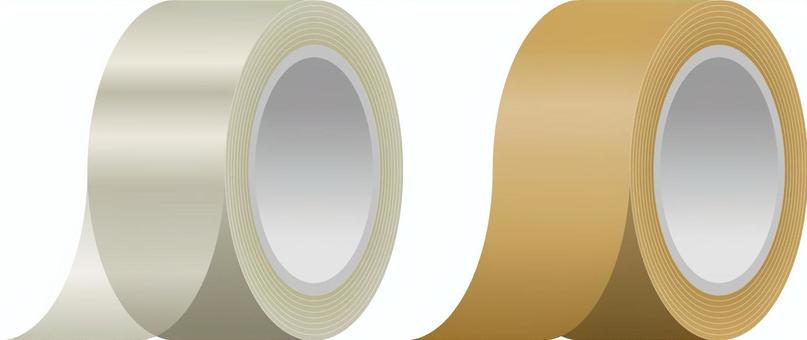 ガムテープとOPPテープ ガムテープ,oppテープ,梱包,引っ越し,荷造り,クラフトテープ,透明テープ,粘着テープ,日用品,作業用品のイラスト素材