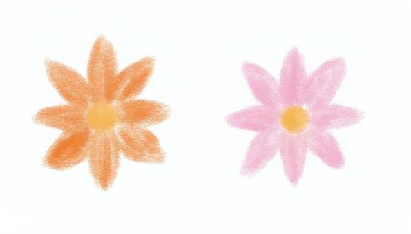 パステルタッチの花 パステルタッチの花 パステル調,柔らかい,花のイラスト素材