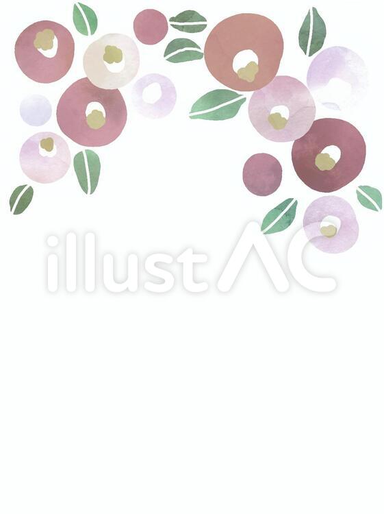和モダン手描き椿フレーム セピアイラスト No 無料イラストなら イラストac 和モダン手描き椿フレーム セピアイラスト No 無料イラストなら イラストac