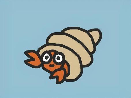 やどかり やどかり,海,貝,引っ越し,かわいいのイラスト素材