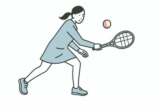 ミニテニスを楽しむ ミニテニスを楽しむ ミニテニス,スポーツ,レクリエーション,ニュースポーツ,ラケット,ボール,運動,体験,健康,交流のイラスト素材