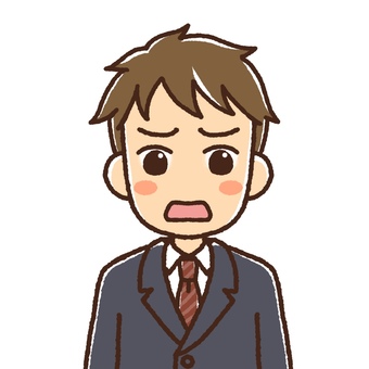 困り顔の男子学生 困り顔の男子学生 男子,中学生,男性のイラスト素材