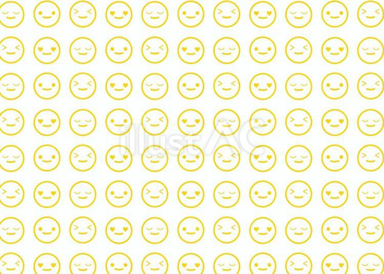 かわいい表情の顔文字パターン素材 顔文字,丸,かわいいのイラスト素材