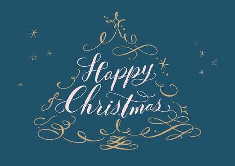 クリスマス_カリグラフィー/文字とツリー クリスマス_カリグラフィー/文字とツリー クリスマス,カリグラフィー,christmas,happychristmas,文字,レタリング,手描き,メッセージカード,手書き,タイポグラフィーのイラスト素材
