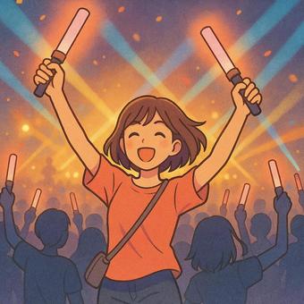 ペンライトが照らす推し時間