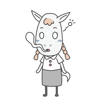 ビジネスウー馬ン|魂ポカン ビジネスウー馬ン|魂ポカン 馬,擬人化,白目,抜け殻,魂,抜ける,呆然,喪失感,気絶,ショックのイラスト素材