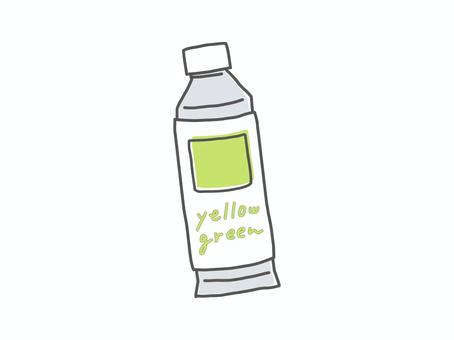 Illustration, paints, yellow green, tube, 