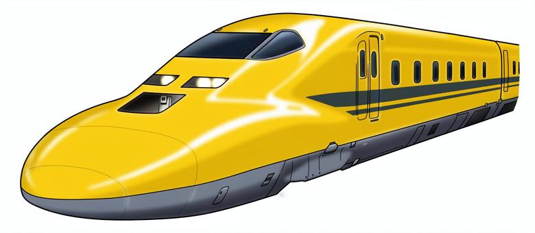 ドクターイエロー ドクターイエロー,点検用新幹線,乗り物,東海道,黄色のイラスト素材
