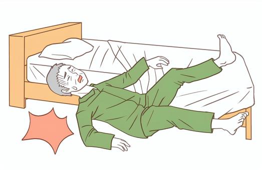Elderly man falling out of bed 2, JPG and PNG Elderly man falling out of bed 2, , JPG and PNG