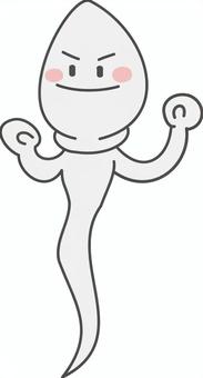 元気な精子 元気,精子,男性,生殖器,検査のイラスト素材