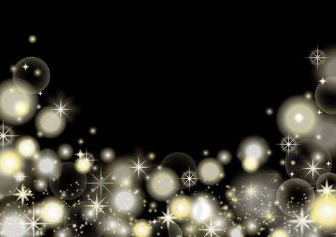 キラキラ背景-ブラック横