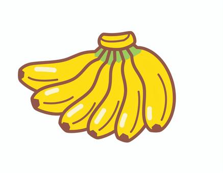 大きな房のバナナ バナナ,たくさん,房,大きい,果物,黄色のイラスト素材