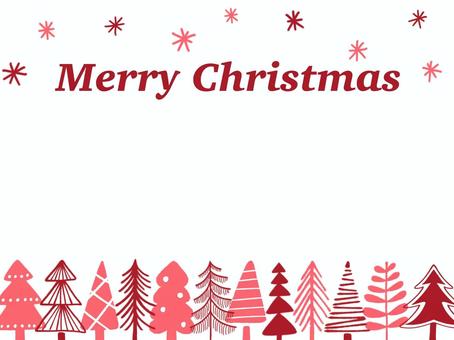 北欧風クリスマスカード 冬,クリスマス,ツリー,木,森,樹木,植物,自然,雪,雪景色のイラスト素材