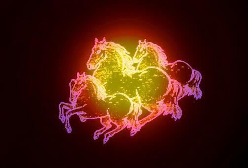 ポストカード/2026年・午年 午年,午,丙午のイラスト素材