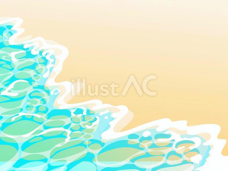 波打ち際 海,波,砂浜のイラスト素材