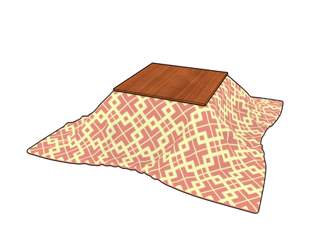 こたつ こたつ,家電製品,電化製品,布団,日本,和,3d,cg,電気こたつ,暖房のイラスト素材