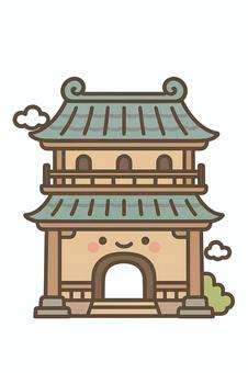 笑顔の日本のお城