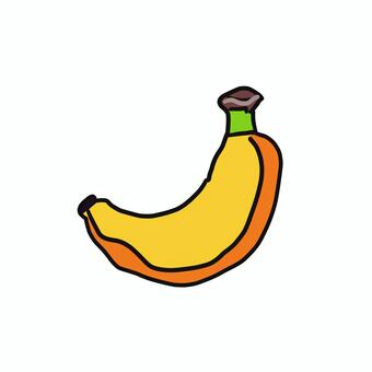 バナナの果実のイラスト バナナ,果物,フルーツ,南国フルーツ,トロピカルフルーツ,食材,イラストのイラスト素材