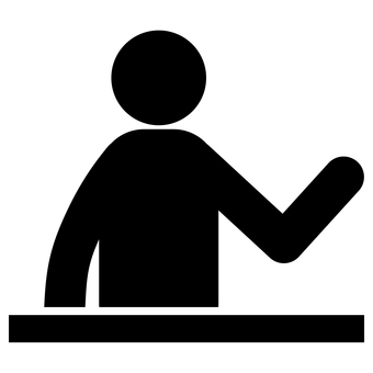 教壇で話す人のピクトグラム 話す,スピーチ,教壇,プレゼン,弁論,人間,ピクト,ピクトグラム,人,シンボルのイラスト素材
