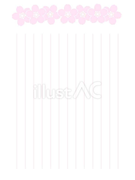 桜便箋　色あり 桜,春,便箋のイラスト素材