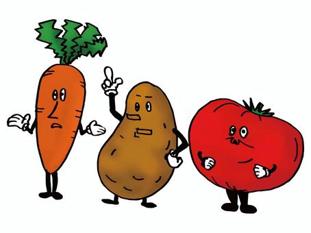 Vegetable character color, vegetables, vegetable, carrot, JPG, PNG and AI