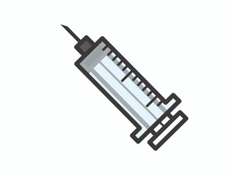 注射器（薬品なし・上向き）01 注射,注射器,予防接種,医療,アイコン,マーク,シンプルのイラスト素材